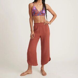 Marine Layer Corinne Wide Leg Gauze Palazzo Pant